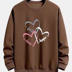 Heart Slogan Print Relax Fit Sweatshirt