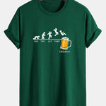 Regular Fit Beer Weekly Evolution Print Cotton T-Shirt