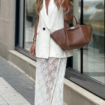 Elegant Casual Feeling Lapel Loose Suit Vest