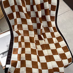 Simple Fashion Contrast Color Plaid Printed Scarf