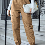 Multicolor Casual Cargo Pants Multi-Pocket Skinny Pants