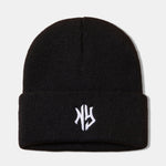 3D NY Letter Embroidery Pattern Casual Versatile Knitted Hat