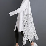 Original Solid Irregularity Hollow Dress
