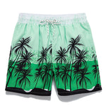 Palm Leaf Print Tank Top & Tropical Print Swim Shorts