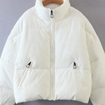 Stand Collar Zipper Pocket Thick Warm Cotton Jacket