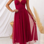 Modern-day Princess Chiffon Suspenders Party Maxi Dress
