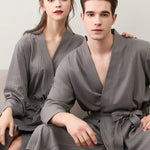 Comfortable Solid Bandage Thin Pajama Robe
