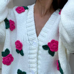 Selena Rose Knit Sweater Cardigan