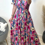 Flower Print Magic Long Maxi Sun Dress