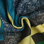 Loose Three-Quarter Sleeves Contrast Color Plaid Split-Joint Lapel Outerwear Windbreakers Woolen Coat