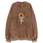 Serpent Sunflower Vintage Sweatshirt