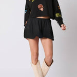 Halloween Skull Sequined Loose Casual Sweatshirt