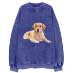 Golden Retriever Laying Down Vintage Sweatshirt