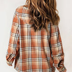Snap Button Sherpa Lined Hooded Flannel Jacket