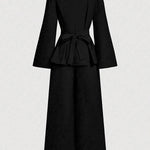 High Waisted Loose Solid Color Split-Joint Pants Trousers