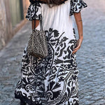 One-shoulder loose holiday beach dress