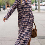 Women Casual Oval Print Dress
