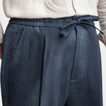 DRAWSTRING COASTAL TROUSERS - Navy Blue