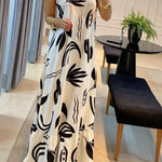 Round Neck Printed Sleeveless Maxi Dress