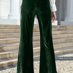 Elegant Solid Patchwork High Waist Speaker Solid Color Bottoms(5 Colors)