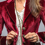 Vintage Gold Velvet Long Sleeve Pocket Blazer