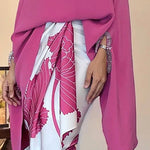 Batwing Sleeves Irregular clipping Solid Color Stand Collar Blouses&shirts Tops