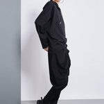 Casual Loose Split-Joint Solid Color High-Waisted Harem Pants