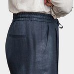 DRAWSTRING COASTAL TROUSERS - Navy Blue