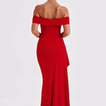 Sexy Lady Off Shoulder High Slit Maxi Dress