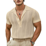 Men's Summer Classic Knitted Breathable V Neck T-Shirt