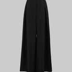 High Waisted Loose Pleated Solid Color Pants