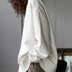 Casual Loose Solid Color Round-Neck Sweatshirt Top