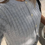 Solid Color Short Knit Sweater