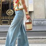 embroidered sleeveless tank top