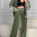 Velvet Zipper Hooded Pure Color Two -piece Suit