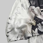 Batwing Sleeves Loose Asymmetric Floral Printed Split-Joint Split-Side One-Shoulder Evening Dresses Maxi Dresses