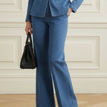 High Waisted Pockets Solid Color Jean Pants Bottoms