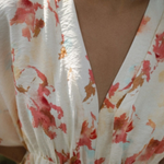 Fashion V-neck Loose Printed Long Dress