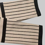 Long Sleeves Skinny Contrast Color Striped High Neck Midi Dresses Sweater Dresses