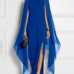 Loose Solid Color Round-Neck Maxi Dresses
