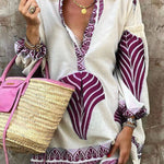 Printed Tunic Shirt Mini Dress