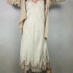 Retro knitted slit two-piece long skirt