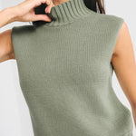Mockneck Sweater Shell Top