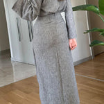 Casual Lapel Shirt & Lace-Up Two-Piece Overskirt Set