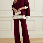 Wide Leg Solid Color Pants Trousers