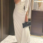 Solid Color Split-Side All-Match Flying Sleeves Maxi Dresses