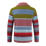 Men's Colorblock Lapel Sweater Jacket
