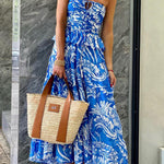 Summer Soiree Off Shoulder Smocked Cut Out Tiered Maxi Dress