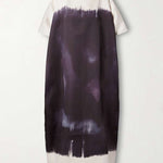 Batwing Sleeves Loose Contrast Color Printed Split-Joint Round-Neck Maxi Dresses