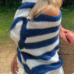 Margovil Drop Shoulder Striped Casual Pullover Sweater